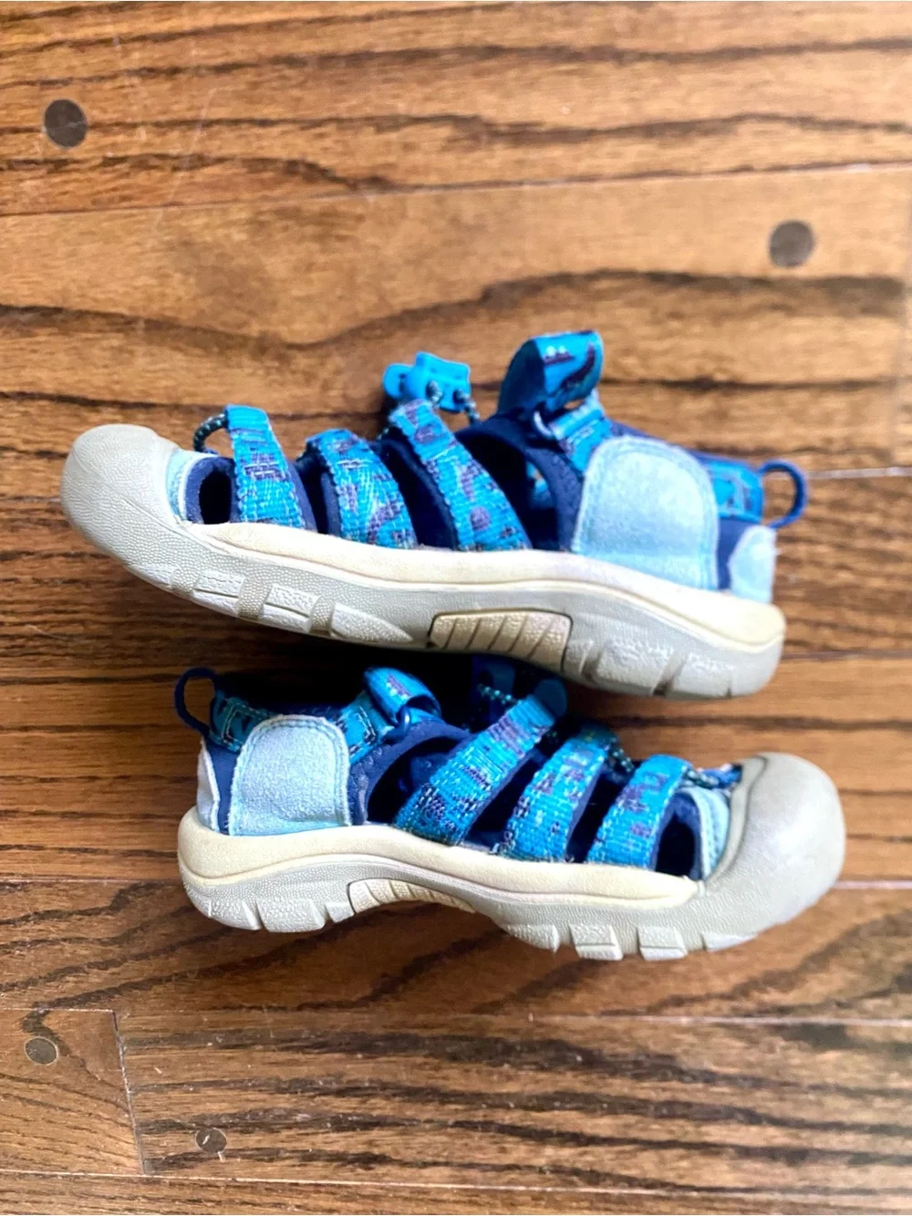 Keen Newport H2 Water Shoe Hiking Sandal Blue Camo Bungee Cord Size 11 Toddler